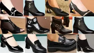 CHIC STYLE BLACK COMFORTABLE AND STYLISH WINTER SHOES FOR WOMEN LATEST FASHION FOOTWEAR||