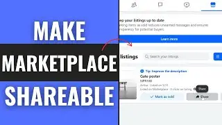 How To Make a Facebook Marketplace Post Shareable