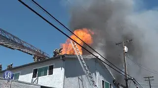 3rd Alarm Apartment Fire in North Long Beach