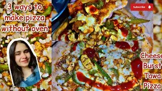 No Oven? No Problem! Super Cheese Burst Pizza Recipe 🍕 #pizza #viral #trending