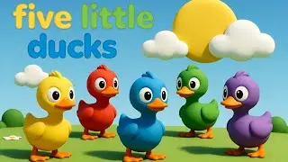 Five Little Ducks | Kids Counting Song & Preschool Learning Rhyme | Baby Bubbles