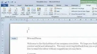 Word  - Adding the document filename and pathname to a Header or Footer