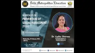 DME Internal Complaints Committee(ICC) organised Workshop