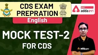 CDS I EXAM Preparation 2021 | English | Mock Test For CDS (Part- 2)