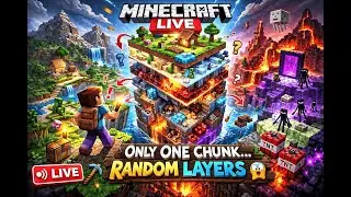 Only One Chunk&hellip; Random Layers | Minecraft Live  | Survival Challenge | Hardest Survival? | Gameplay