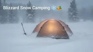 Inflatable Tent Camping in Snow | Snow Camping Survival Shelter Challenge | Heavy Snow Storm Camping
