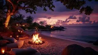 Beachside Bonfire After Sunset 🌴🔥 Relaxing Tropical R&B Lofi for Easy Listening