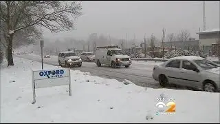Snow, Ice Create Near White-Out Conditions On Long Island