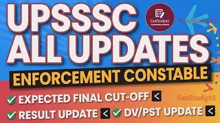 UPSSSC ENFORCEMENT CONSTABLE RESULT & FINAL CUT-OFF UPDATE ✅ UPSSSC DV/PST UPDATE ✅