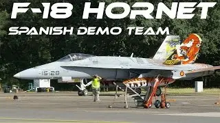 4Kᵁᴴᴰ F-18 4K UHD F18 Hornet Tiger  Spanish Demo Team Airshow Sanicole  HD HQ 2016