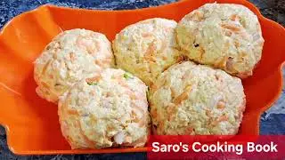 Coconut Roti with Carrots @SarosCookingBook 