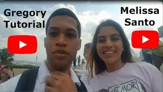 Junte De YouTuber Melissa Santo y Gregory Tutorial En El Monumento De Santiago