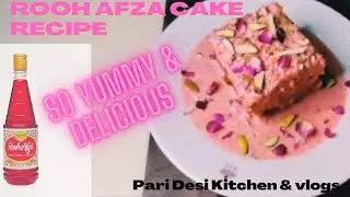 Rooh Afza Cake Recipe By Pari Desi Kitchen | Without oven Cake Recipe