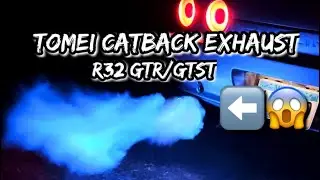 Tomei Catback Exhaust on a R32 GTR/GTST! (MASSIVE FLAMES)