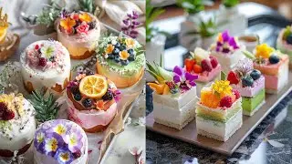 Buttercream & Fondant Floral Mini Cakes | Cake Decorating Inspiration 2025 |      Dessert ideas