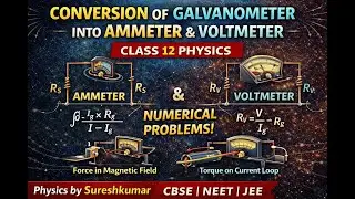 Moving Charges & Magnetism - 6 | Conversion of Galvanometer into Ammeter & Voltmeter | CBSE | NCERT