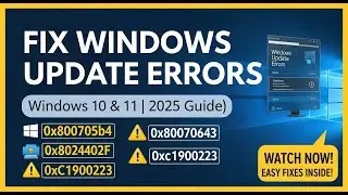 Fix Windows Update Errors in Windows 10 & 11 (0x800705b4, 0x80070643, 0x8024402f & 0xc1900223)