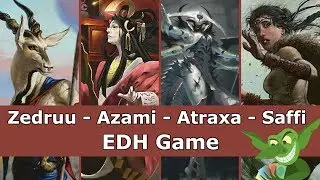 Zedruu vs Azami vs Atraxa vs Saffi EDH / CMDR game play video for Magic: The Gathering