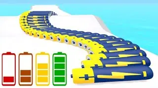 BATTERY RUN 🔋  NEW UPDATE!!! All Levels Gameplay Android, ios New Game #Gameplay #Mobilegame