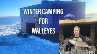 Ice Camping For Walleyes. First Time With Wheel House Out. #fishing #fish  #icefishing