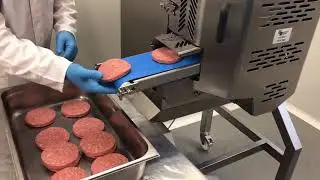 Hamburger forming machine with built-in meatball forming machine