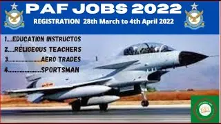 PAF New Jobs 2022/ Join PAF As Education Instructor, Religious Teacher, Aero Tech & Sportsman