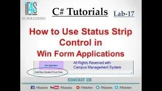 C# Tutorial - How to use Status Strip in C# Windows Application