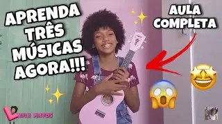 😱🤩 TR&Ecirc;S M&Uacute;SICAS NO UKULELE COM APENAS UM RITMO - passo a passo - AULA 01