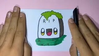 COMO DIBUJAR una TUMBA KAWAII de HALLOWEEN FÁCIL y paso a paso