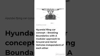 Hyundai Flying Car Concept Patent&ndash; A Drone-Powered Dream #hyundai #shorts #drone #flying #car #viral