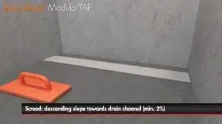 Linear Shower Drain Installation &ndash; Easy Drain Modulo TAF [Primary Drainage] (English)