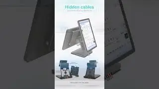 18.5 + 15.6 inch dual screen pos machines support horizontal/vertical orientation. #pos #madeinchina