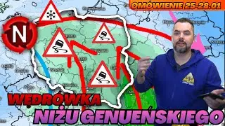 Niż genueński w trasie Vb. Fatalne warunki na drogach. Marznące opady i oblodzenia. Omówienie
