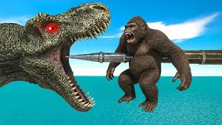 Escape the Spike Trap and Reach The Evolution Gate - Animal Revolt Battle Simulator