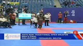 Crisamuel  delfin IN the men's non traditional weapon event