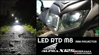 LED PROJI MINI SUPER TERANG, RTD M8 DI SUPRA X 125 | EPS 12