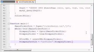 PHP Stock Market Analyzer - 11 - Creating the main Function