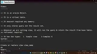 Oracle SQL Views and Materialized Views
