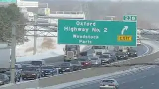 Rollover blocks traffic on Highway 401