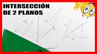 ​📚 INTERSECCION 2 PLANOS ⚔️​​ Sistema de planos acotados dibujo técnico