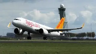 PLANE SPOTTING AMSTERDAM SCHIPHOL 23-4-2017 | A Race & Shaky Polderbaan Take Offs