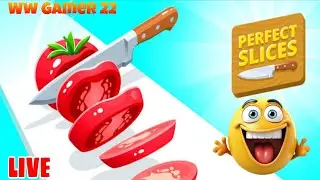 Perfect Slices Playing Game - Fruit Cutting Game | Live Streem #perfectslice #short #shorts 05