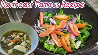 Northeast Village Style Healthy Boil Recipe || Healthy Mustard green leaves Boil Recipe (Lai Xaak)🥬🥬