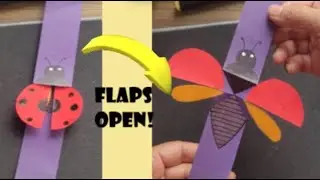 DIY Paper Ladybug with Flap Opening !|| 🐞#LadybugCraft || opening flap #DIYLadybug #PaperCraft