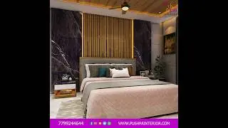 A Statement Bed with Grooved Wooden Charm