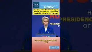 Von der Leyen: EU should import natural gas from the US instead of Russia because it is cheaper