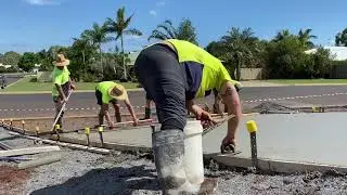 How to do a concrete driveway on a hill