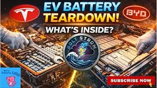 Inside a Tesla / BYD Battery Pack? #BatteryTeardown #tesla #byd   #electricvehicles   #evtechnology