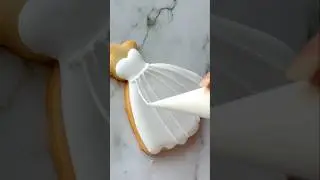 Decorating a bridal dress! #cookies #royalicing #caketopper #cookiesrecipe #bride