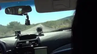Robert & Gloria drive Indian Route 1 through Gu Vo District toward Ali Ak Chin, Arizona, 00003